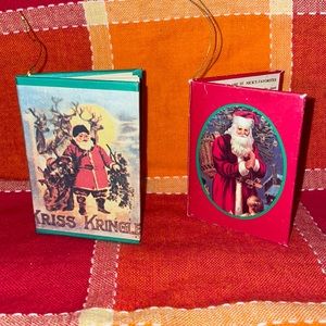 Vintage Christmas Mini Book Ornament Lot!